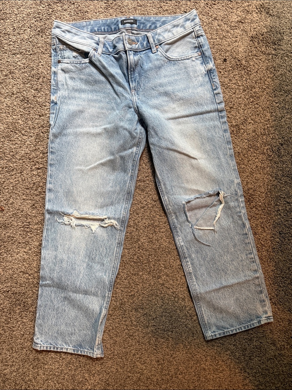 Express Light Blue Distressed Women’s Jeans